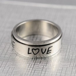 Titánový Prsteň S Rotáciou Lásky