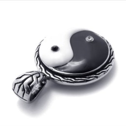 Titánový Prívesok Taichi S Čiernymi A Bielymi Kamienkami