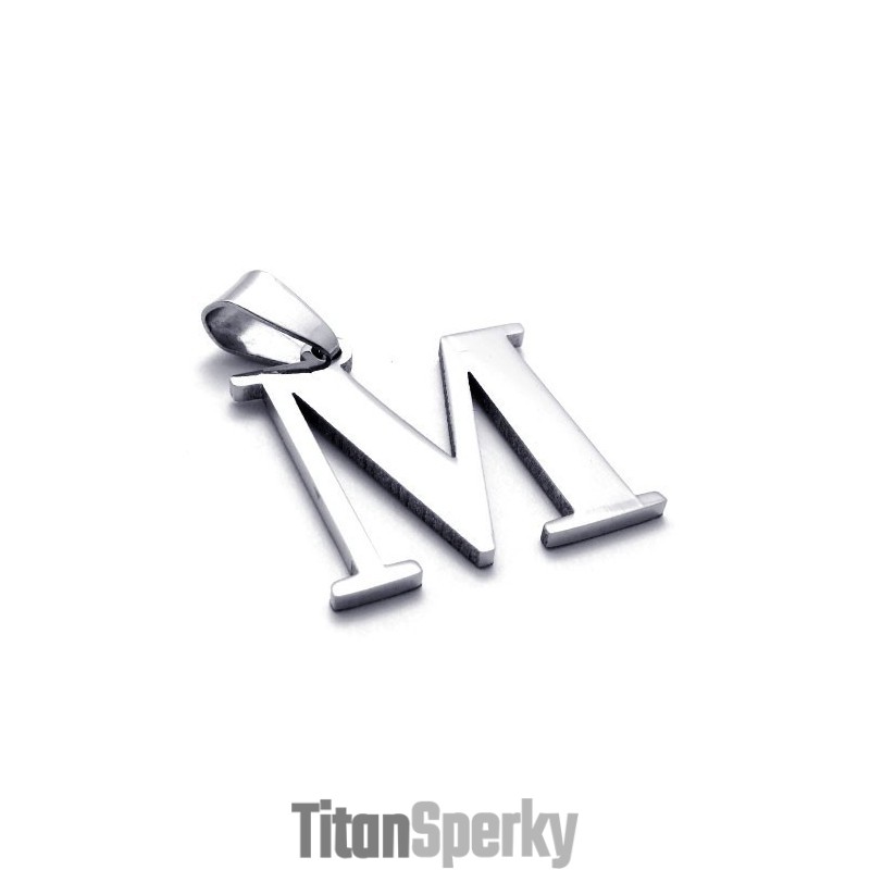 Titánový Prívesok Pre Písmeno "M" Titánový Prívesok Pre Písmeno "M"