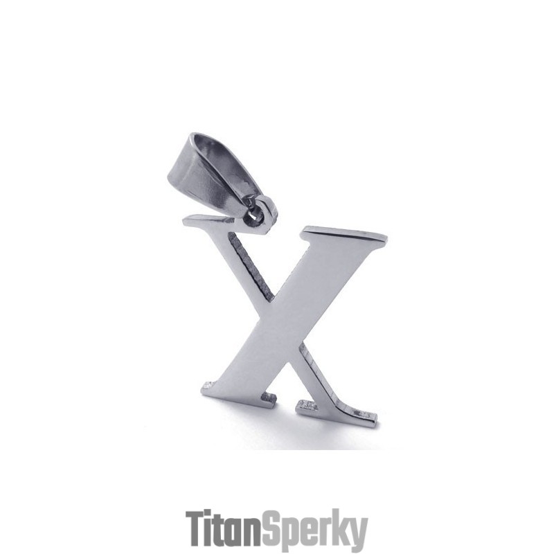 Titánový Prívesok S Písmenom "X"