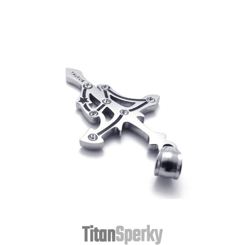 Titánový Prívesok S Kamienkami Taurus Titánový Prívesok S Kamienkami Taurus