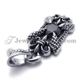 Elegantný Titánový Prívesok S Čiernym Zirkónom