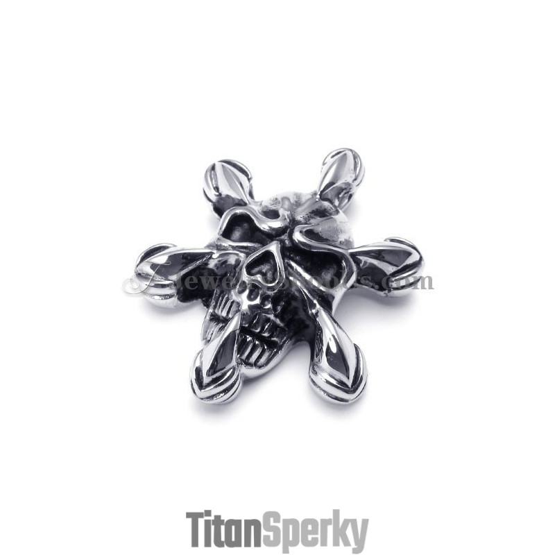 Klasický Titánový Prívesok S Lebkou