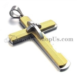 Zlatý Titánový Prívesok S Krížom