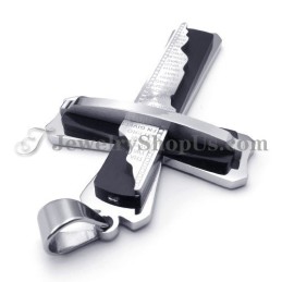 Nádherný Čierny Titánový Prívesok S Krížom