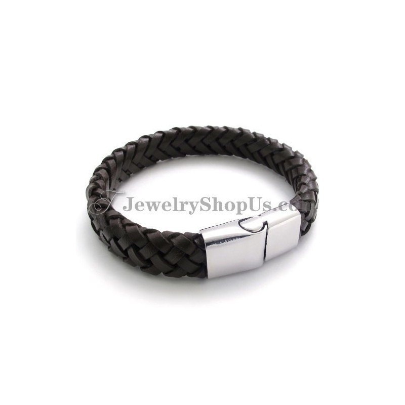 Nádherný Kožený Titánový Náramok