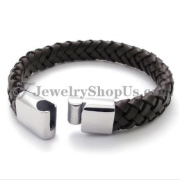 Nádherný Kožený Titánový Náramok