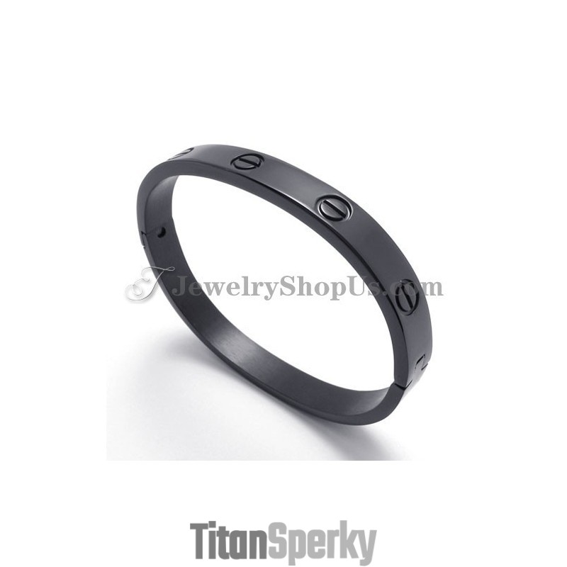 Elegantný Čierny Titánový Náramok Pre Ženy