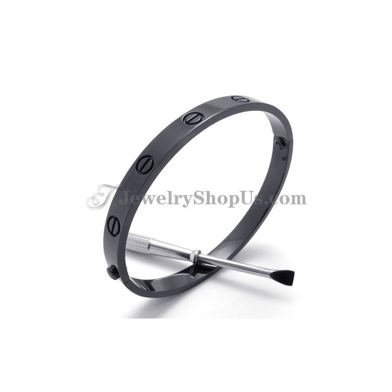 Elegantný Čierny Titánový Náramok Pre Ženy