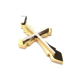 Pánsky Zlatý Prívesok S Krížom Z Čistého Titánu (Nový)