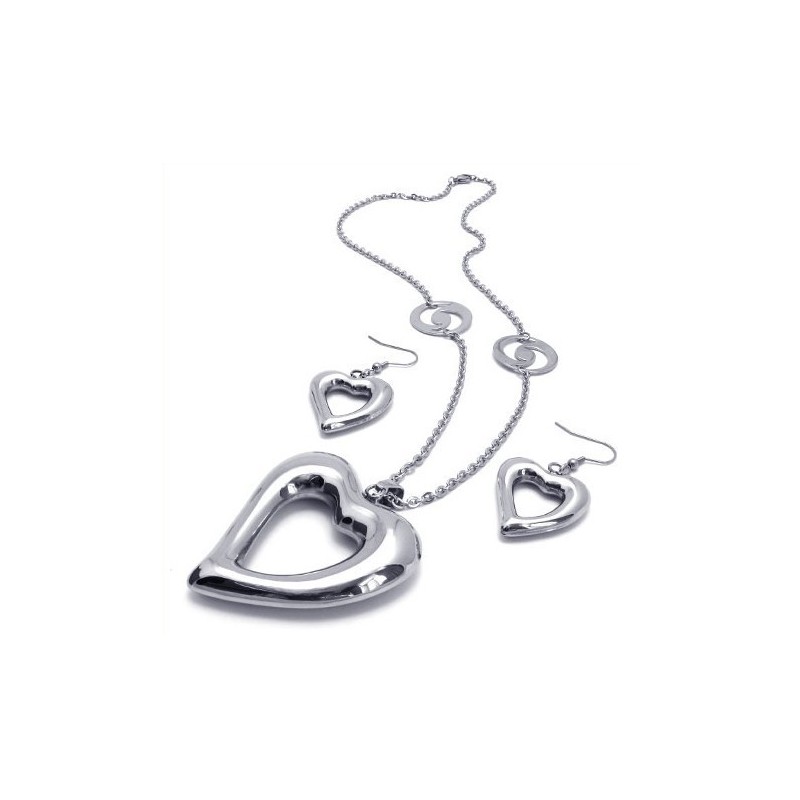 Elegantný Tvar, Farba, Brilantnosť, Stabilná Kvalita, Titánová Súprava Šperkov Vrátane Náhrdelníka, Prívesku A Náušníc