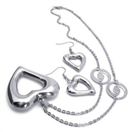 Elegantný Tvar, Farba, Brilantnosť, Stabilná Kvalita, Titánová Súprava Šperkov Vrátane Náhrdelníka, Prívesku A Náušníc