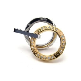 Zlatý A Strieborný Náhrdelník S Príveskom Z Čistého Titánu