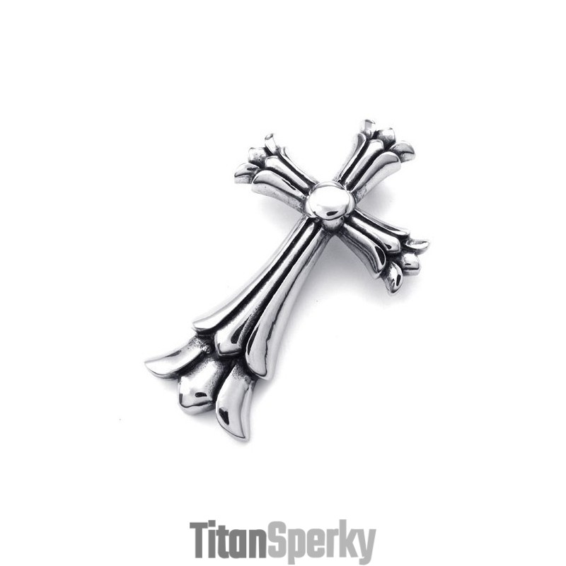 Jemne Spracovaný Farebný Lesk Stabilnej Kvality Titánový Krížový Prívesok