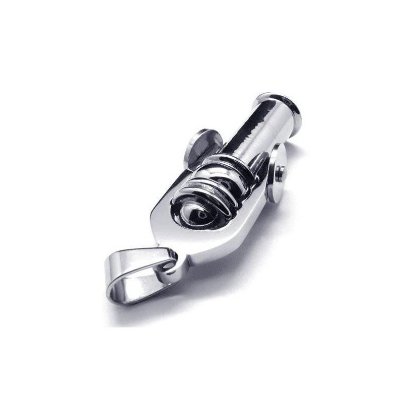 Pánsky Strieborný Náhrdelník S Príveskom Cannon Z Čistého Titánu (Nový)