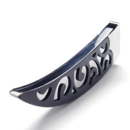 Pánsky Čierny Titánový Náhrdelník S Príveskom Lance 6588