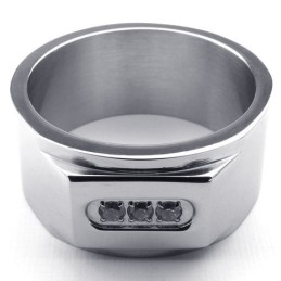 Jemne Spracovaný Titánový Prsteň So Stabilnou Kvalitou A Leskom Farieb